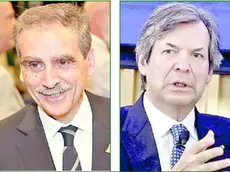 I due banchieri che si sfidano: a sinistra Luigi Lovaglio, a destra Carlo Messina