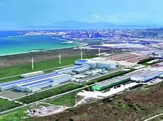 Il rendering dell'acciaieria green che sarà realizzata a Piombino dal consorzio Metinvest Adria