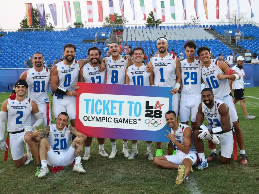 La nazionale azzurra di flag football seconda ai Mondiali