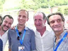 Matteo Salvini, Massimiliano Fedriga, Luca Zaia e Attilio Fontana
