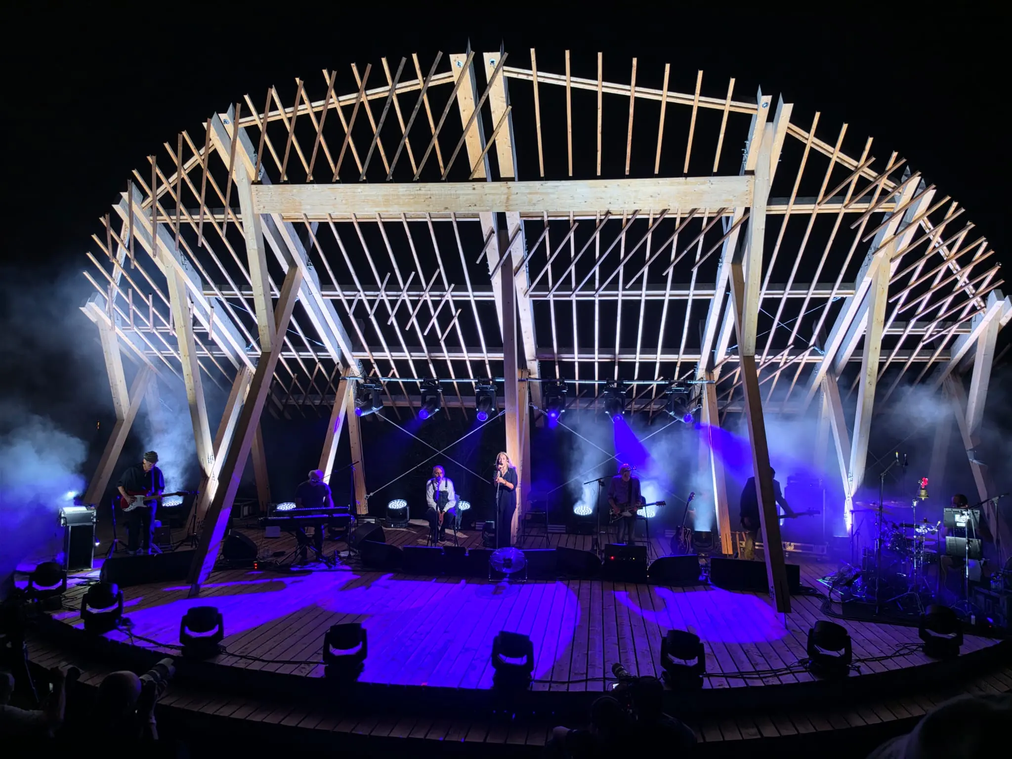 Il palco dei C.S.I. a Marzabotto