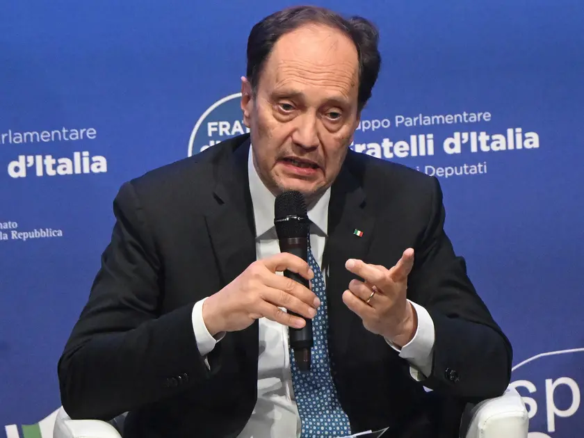 Luca Ciriani, 59 anni,ministro per i Rapporti con il Parlamento (foto Agf)