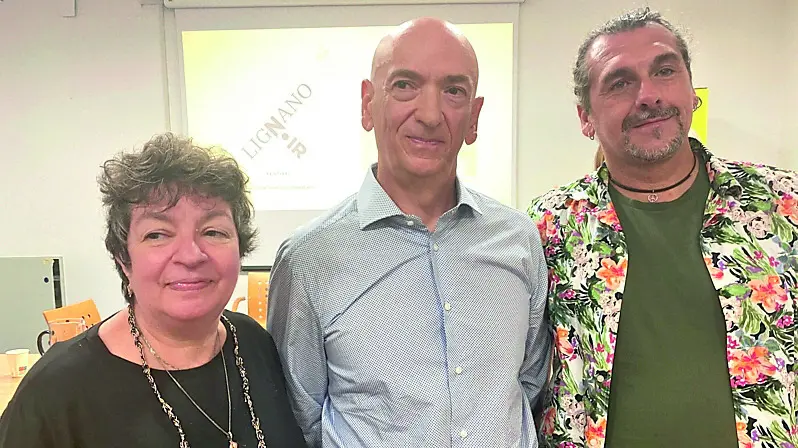 I primi tre classificati al Premio Scerbanenco: Elena Vesnaver, Paolo Botti (primo premio) e Raffaele Serafini