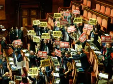 La protesta in Senato durante la votazione per la Riforma elettorale