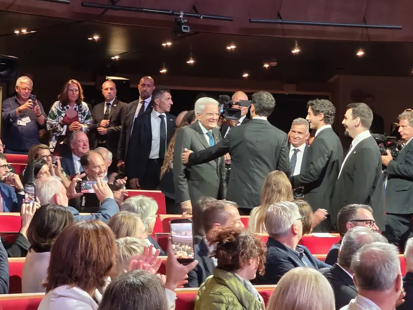 Sergio Mattarella al teatro Verdi di Pordenone