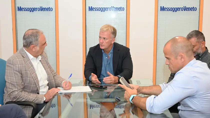 Il presidente della Fir Andrea Duodo nella redazione del Messaggero Veneto (foto Petrussi)