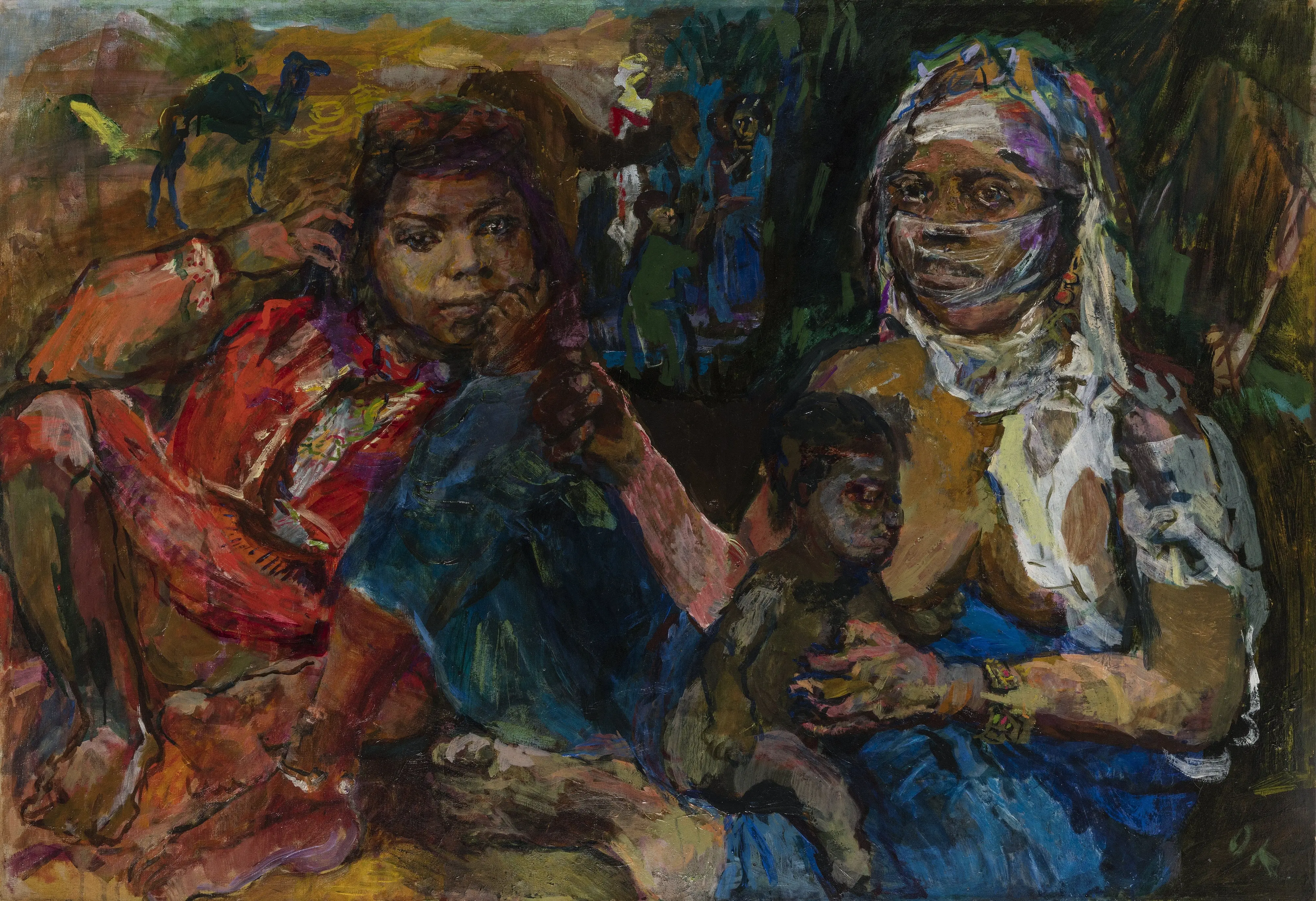 Kokoschka, Donne arabe con bambino, 1929