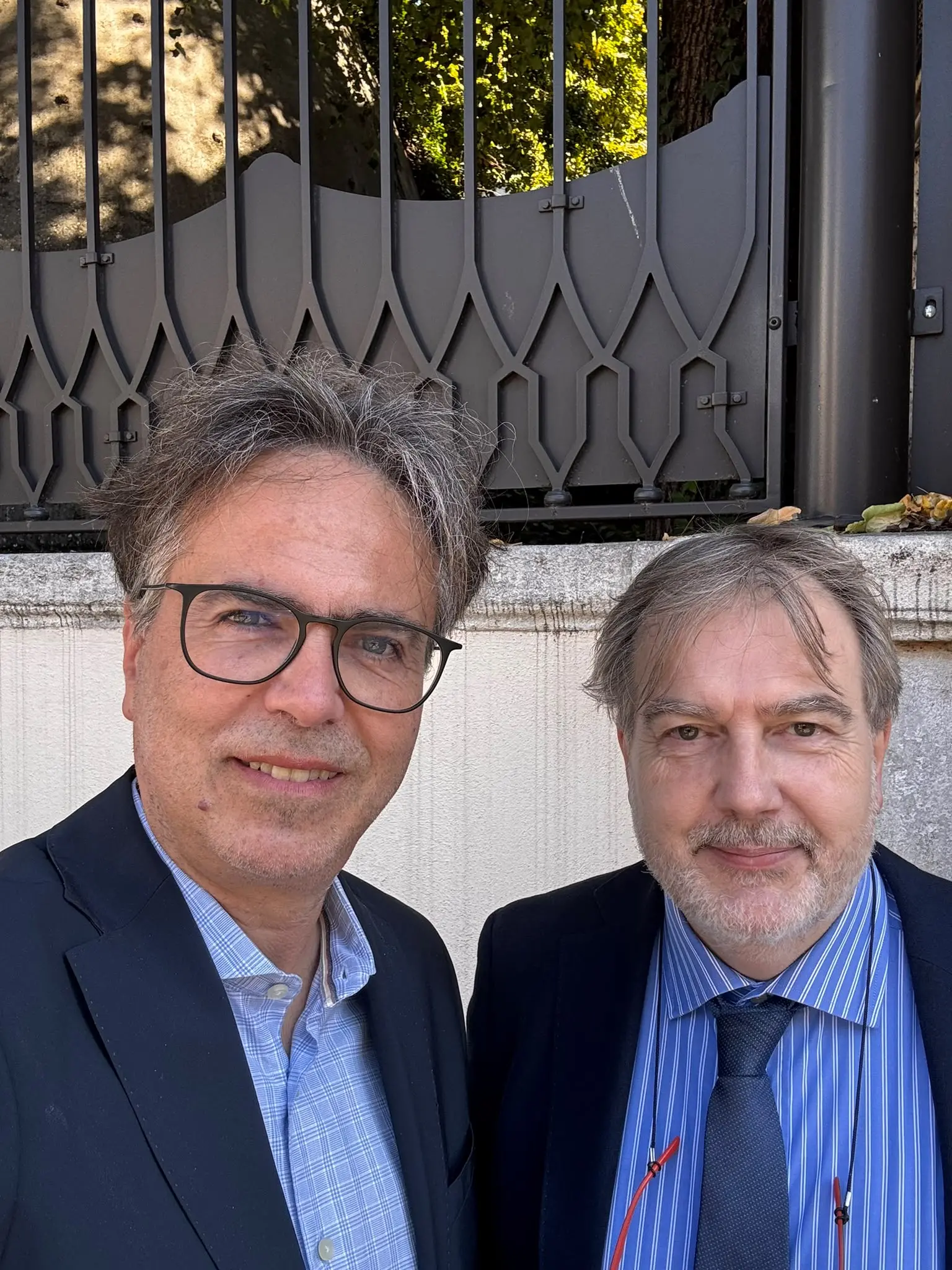 Il sindaco Aldo D'Achille (sin) e Dario Da Re