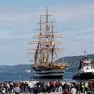 Nave Vespucci a Trieste per una passata edizione della Barcolana (archivio Silvano)
