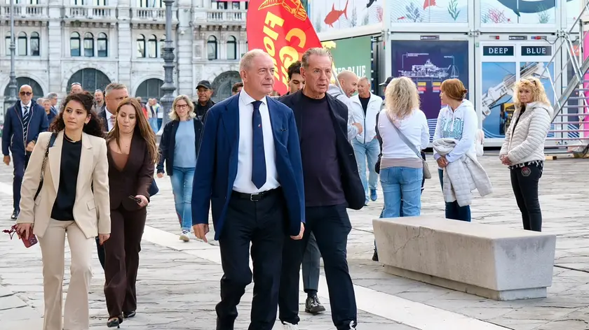 L'arrivo del ministro Urso a Trieste