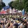 Una protesta del movimento studentesco a Belgrado