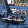 L'arrivo di Arca davanti a piazza Unità (Lasorte)