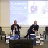 Marco Consalvo e Alberto Bollis nella cornice dell'evento Nem Blue Economy (Foto Lasorte)