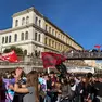 Un momento delle proteste degli studenti in questi giorni