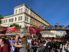 Un momento delle proteste degli studenti in questi giorni