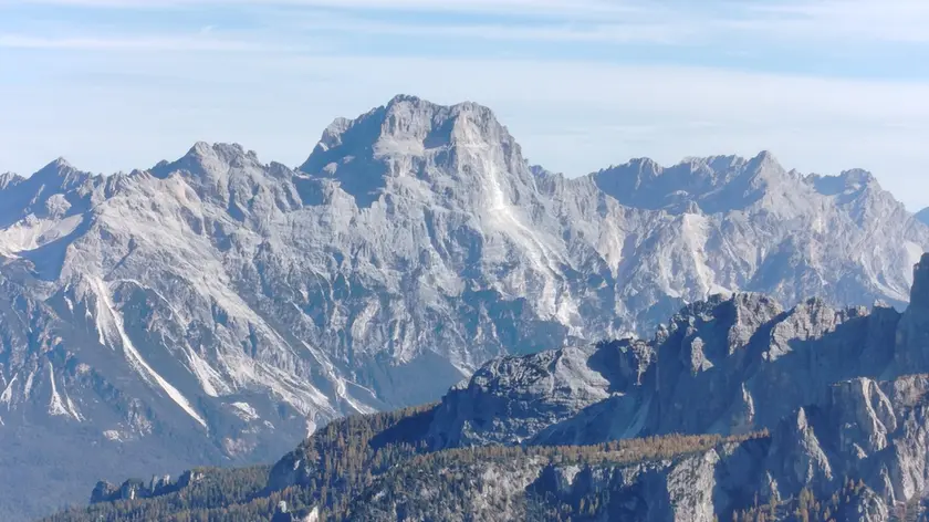 La colata di Croda Marcora vista dalle Cinque Torri