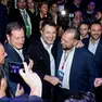 Matteo Salvini dopo essere stato rieletto segretario nel secondo giorno di congresso straordinario della Lega a Milano