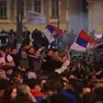 Gli Studenti celebrano la vittoria in Serbia