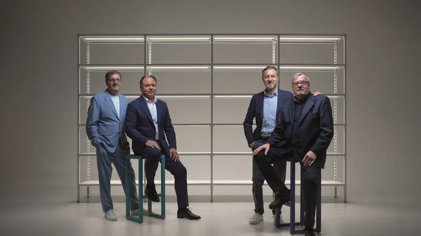 Da sinistra Rango, Stefano, Sandro e Dorino Fantin con “Uno”