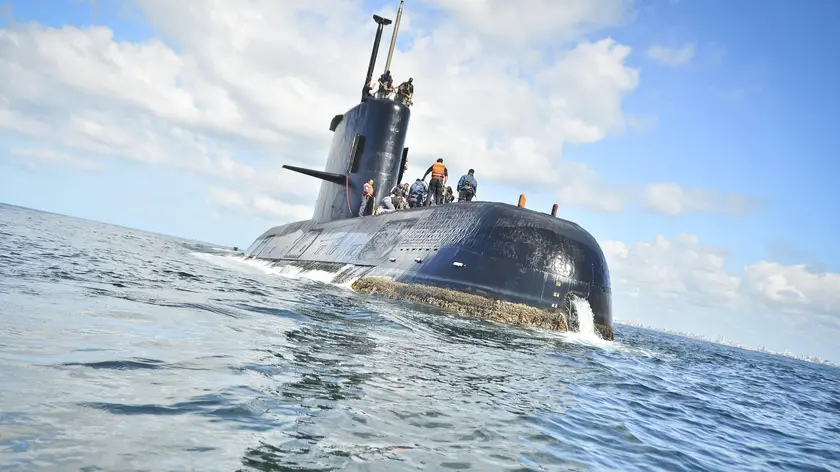 An undated handout photo made available by the Argentine Navy on 17 November 2017 shows the ARA San Juan submarine. The Argentine Navy said it has lost contact with the the submarine off the countrys southern coast. The submarine with a crew of 44 has not made contact in 48 hours. Navy ships and aircraft are searching the area of last known location. ANSA/ARGENTINA NAVY HANDOUT HANDOUT EDITORIAL USE ONLY/NO SALES