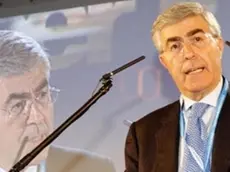 Vincenzo Consoli nel corso di un'assemblea dei soci di Veneto Banca