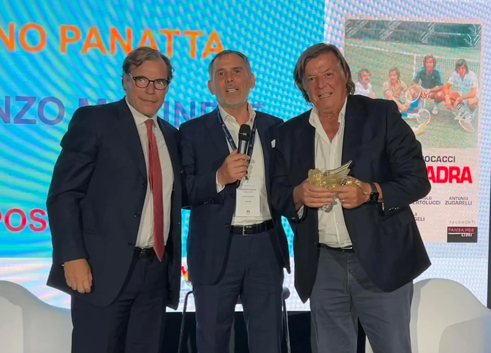 Vincenzo Marinese, Paolo Possamai e Adriano Panatta