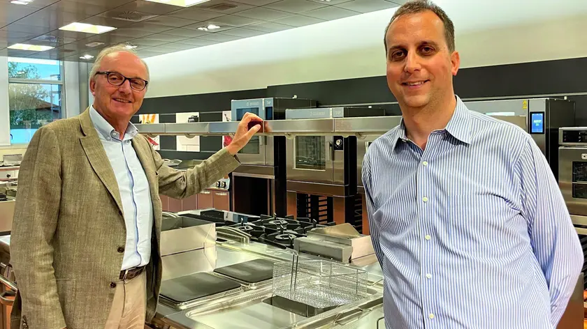 Il titolare della Tecnoinox Mario Giacomini assieme al figlio Riccardo, direttore tecnico