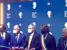 Il taglio del nastro dell'edizione 2021 di Marmomac a Verona