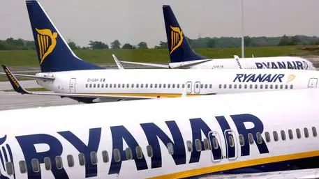 (FILE) A file picture dated 10 May 2007 shows a Ryanair planes at Dublin airport in Dublin, Ireland. Irish budget carrier Ryanair revised upward its full-year profit forecast 02 February 2015, citing lower fuel costs and higher passenger numbers. This is the fourth time the no-frills airline has upped its profit outlook for the fiscal year, which ends in March. Ryanair, which this year marks the 30th anniversary of its founding, now expects to earn 840 million euros to 850 million euros (951 million dollars to 962 million dollars) in annual profit. In May, it had estimated profit at 580 million to 620 million euros. The fall in oil prices is expected to contribute to a 5-per-cent reduction in costs, Ryanair said. EPA/ANDY RAIN