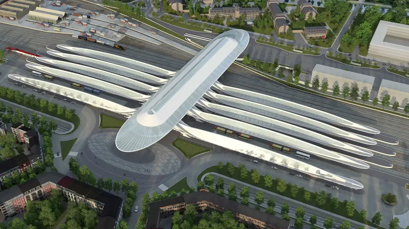 La nuova Gare De Mons, progetto di Santiago Calatrava