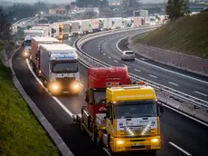 09/01/2020 Silvi Marina (PE), traffico congestionato a causa della chiusura del viadotto della A14 ai mezzi pesanti, tir, camion