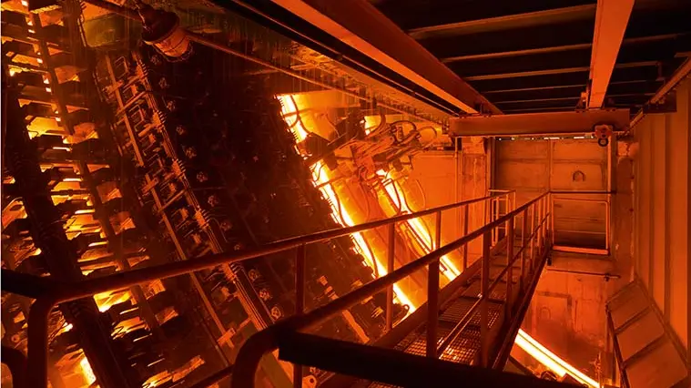 Produzione di acciaio dell'impianto Danieli per Nucor
