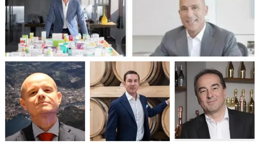 In alto, a sinistra Walter Bertin (Labomar), a destra Nicola Piovan. Sotto da sinistra, Andrea Beri (Steelgroup Italy Holding), Piero Garberlotto e Sandro Bottega