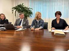 Da sinistra Micaela Di Giusto, Gianni Fratte, Anna D'Angelo e Alessia Rosolen alla presentazione del Recruiting Day per il Gruppo Pittini