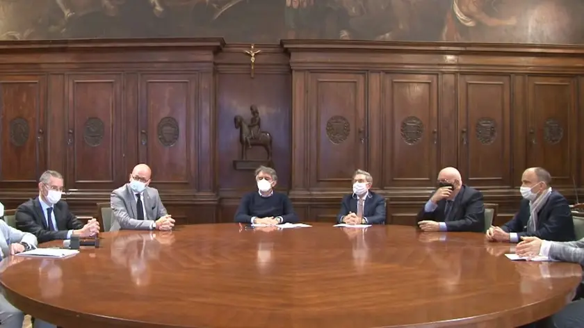 Un momento della conferenza stampa di presentazione del Forum