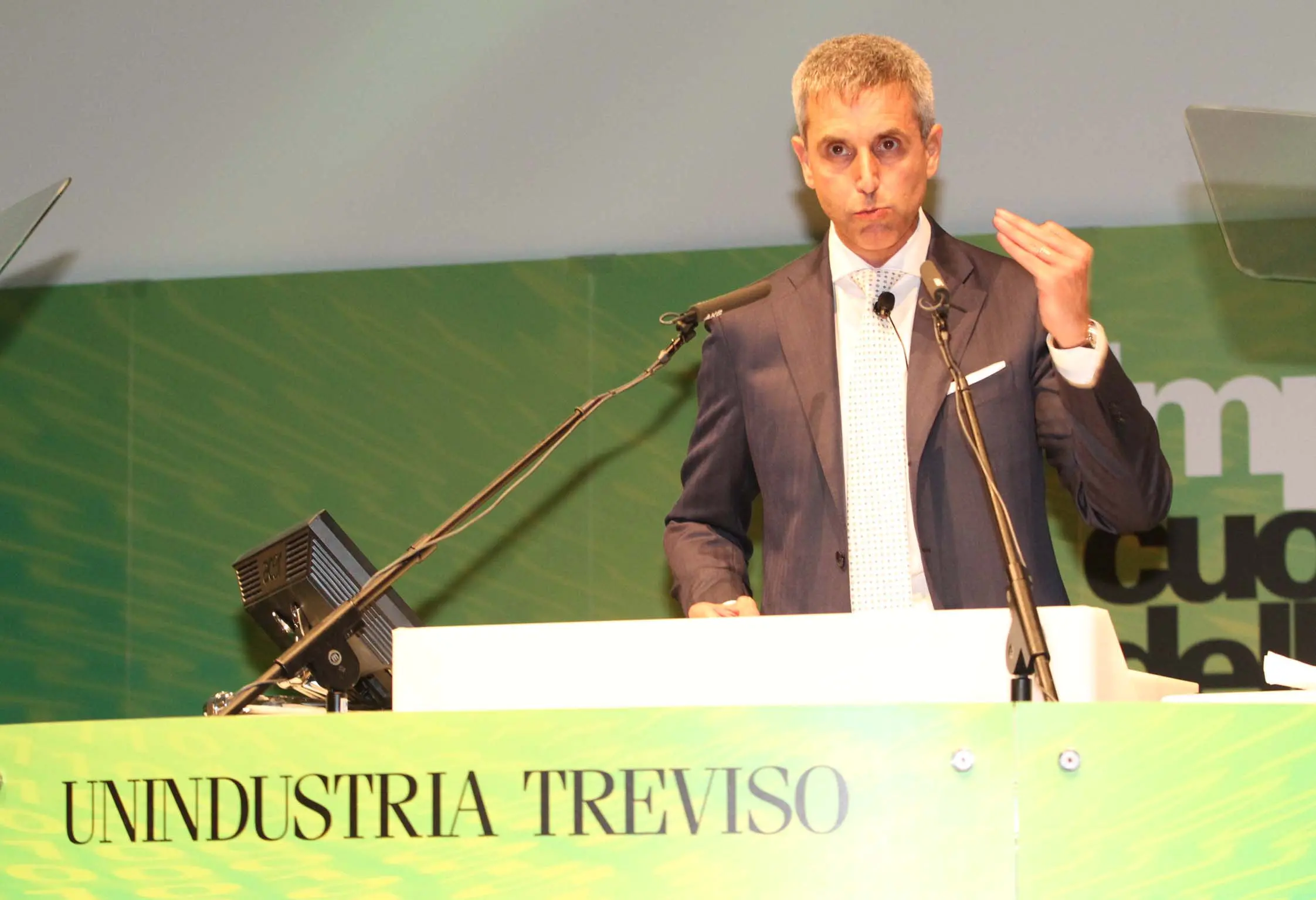 Alessandro Vardanega, allora presidente di Unindustria Treviso