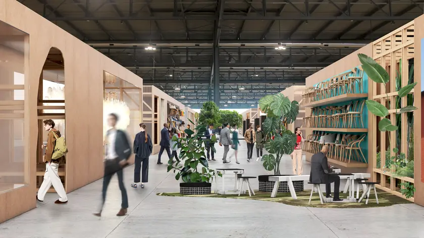 Il rendering del Supersalone di settembre