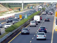 Un tratto della A4 con il cantiere per la terza corsia