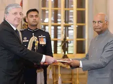 Del Luca e Presidente India Ram Nath Kovind-