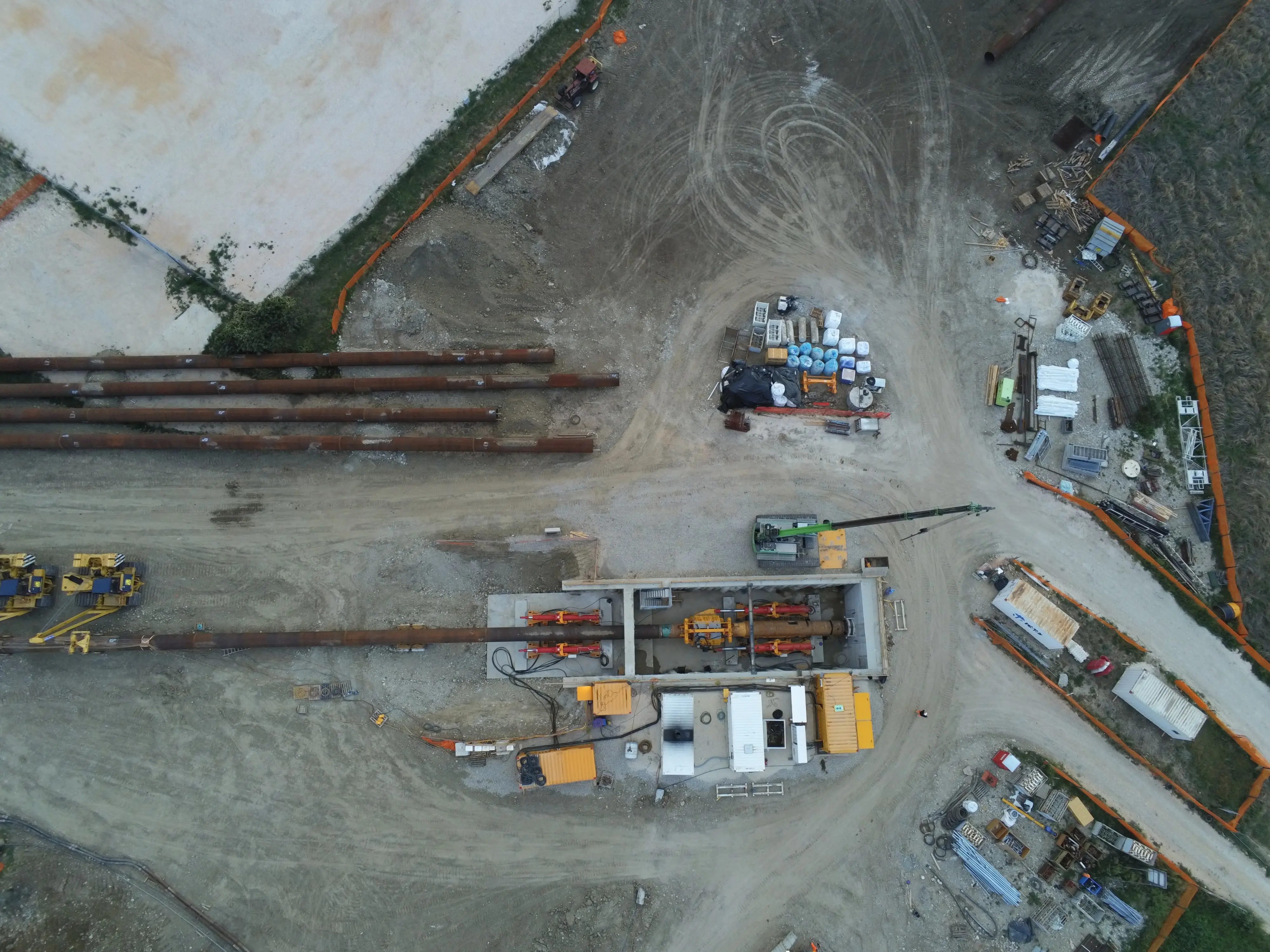 Vista dall'alto di un cantiere della Icop