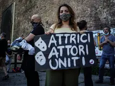 21/06/2020 Milano, Castello Sforzesco, protesta dei lavoratori dello spettacolo in concomitanza allâ€šÃ„Ã´inaugurazione dellâ€šÃ„Ã´Estate Sforzesca 2020