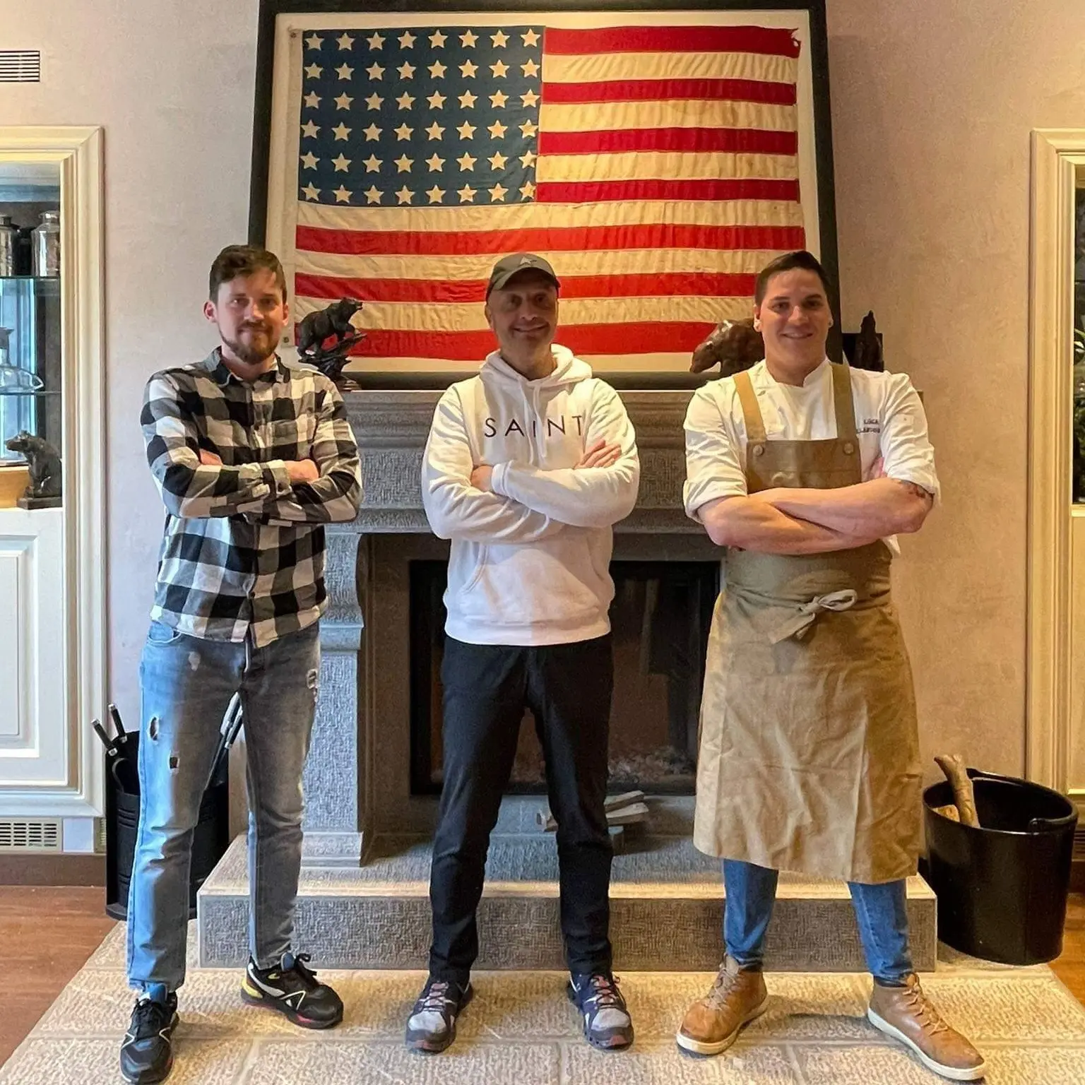 Luca Belardinelli e Michele Simcic con Joe Bastianich
