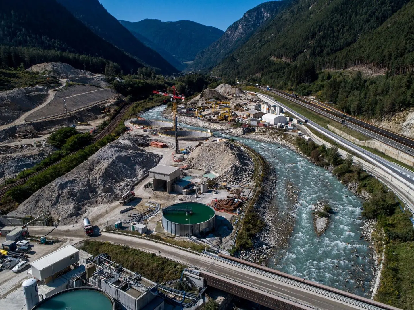 Il cantiere del lotto Isarco