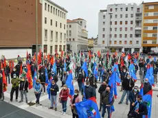 Udine 19 ottobre 2020 Protesta metalmeccanici in piazza venerio ©Foto Petrussi