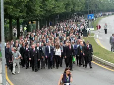 PASSERINI TREVISO MANIFESTAZIONE UNINDUSTRIA VERSO L'APPIANI agenzia fotografica fotofilm