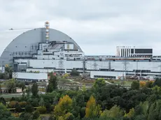 La centrale di Chernobyl con il "sarcofago"