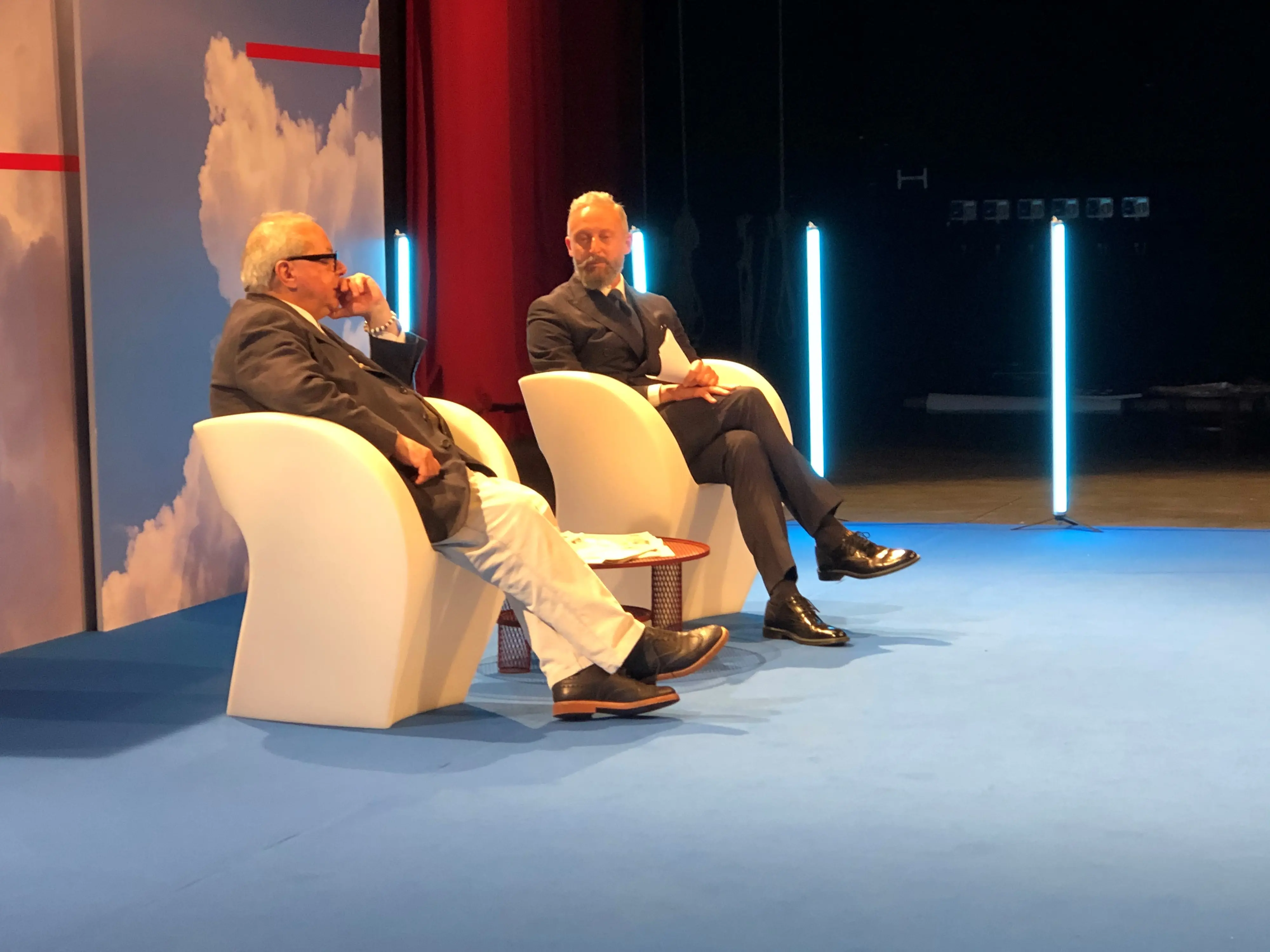 Omar Monestier (a destra) intervista Michelangelo Agrusti a Top500