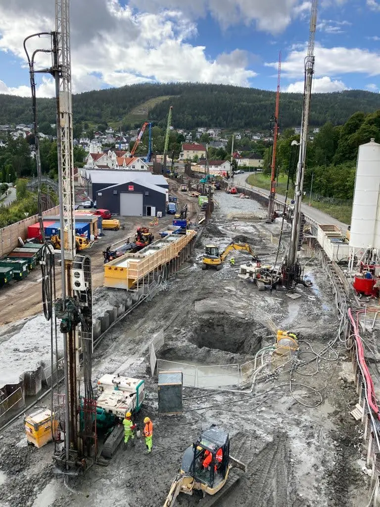 Lavori in corso nel cantiere di Drammen della Icop