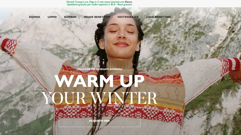 Il sito di United Colors of Benetton