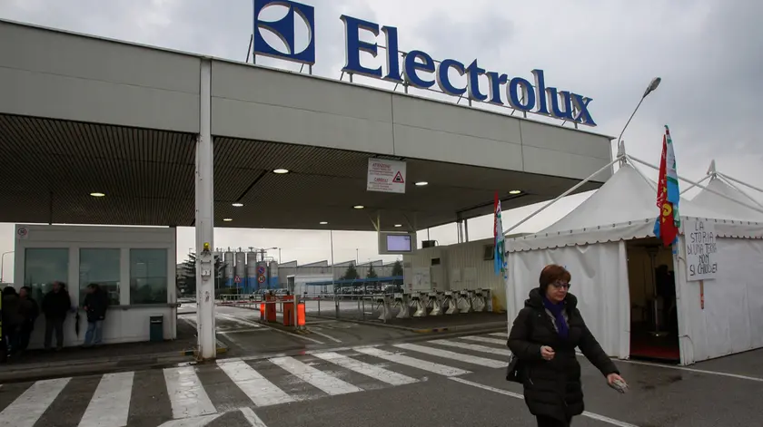 13/02/2014 Porcia, ingresso stabilimento Electrolux di Susegana